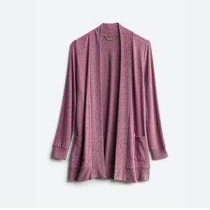 Heather Brushed Knit Two-Pocketed Cardigan